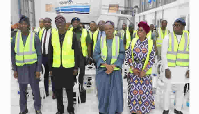 Sanwo-Olu unveils Caverton’s AW 109 helicopter simulator
