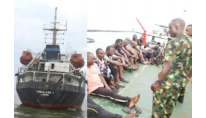 Navy arrests another Motor Tanker, Vinnalaris 1 Lagos for crude oil crime