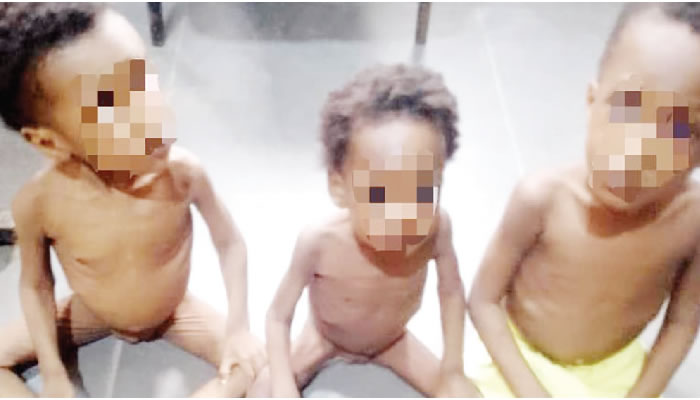 Police hold grandma for locking up three infants